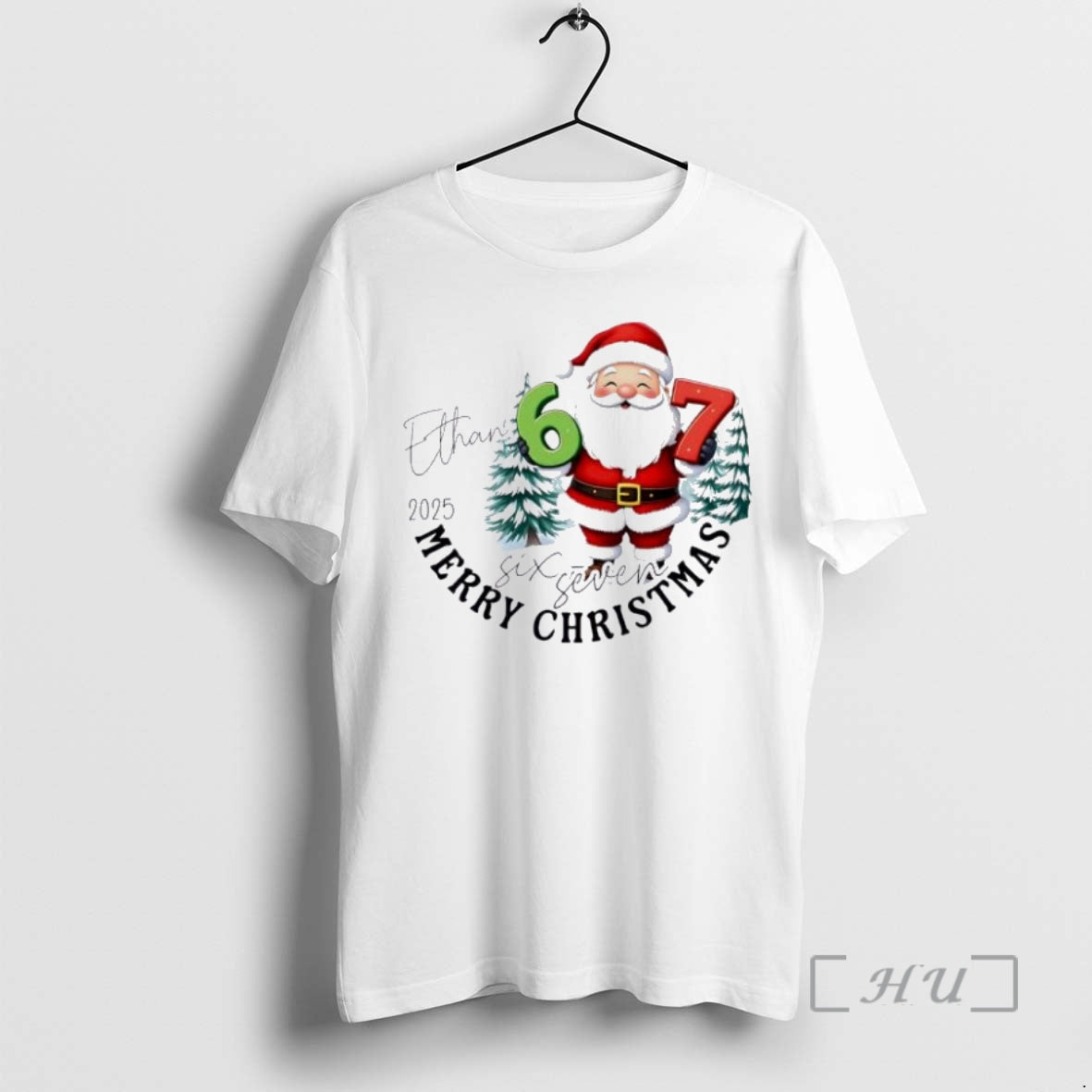 Trending Santa Claus Cute Six Seven Christmas Personalized Ornaments White T-Shirts, Hoodie, Sweatshirt | InkNestWear.com