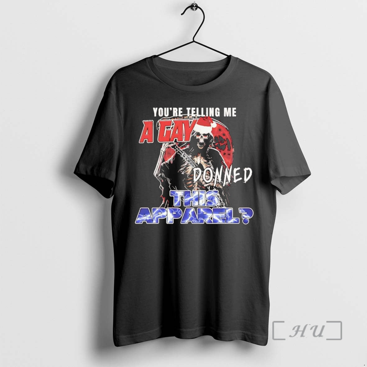 Trending Santa Skeleton Youre Telling Me A Gay Donned This Apparel Christmas T-Shirts, Hoodie, Sweatshirt | InkNestWear.com