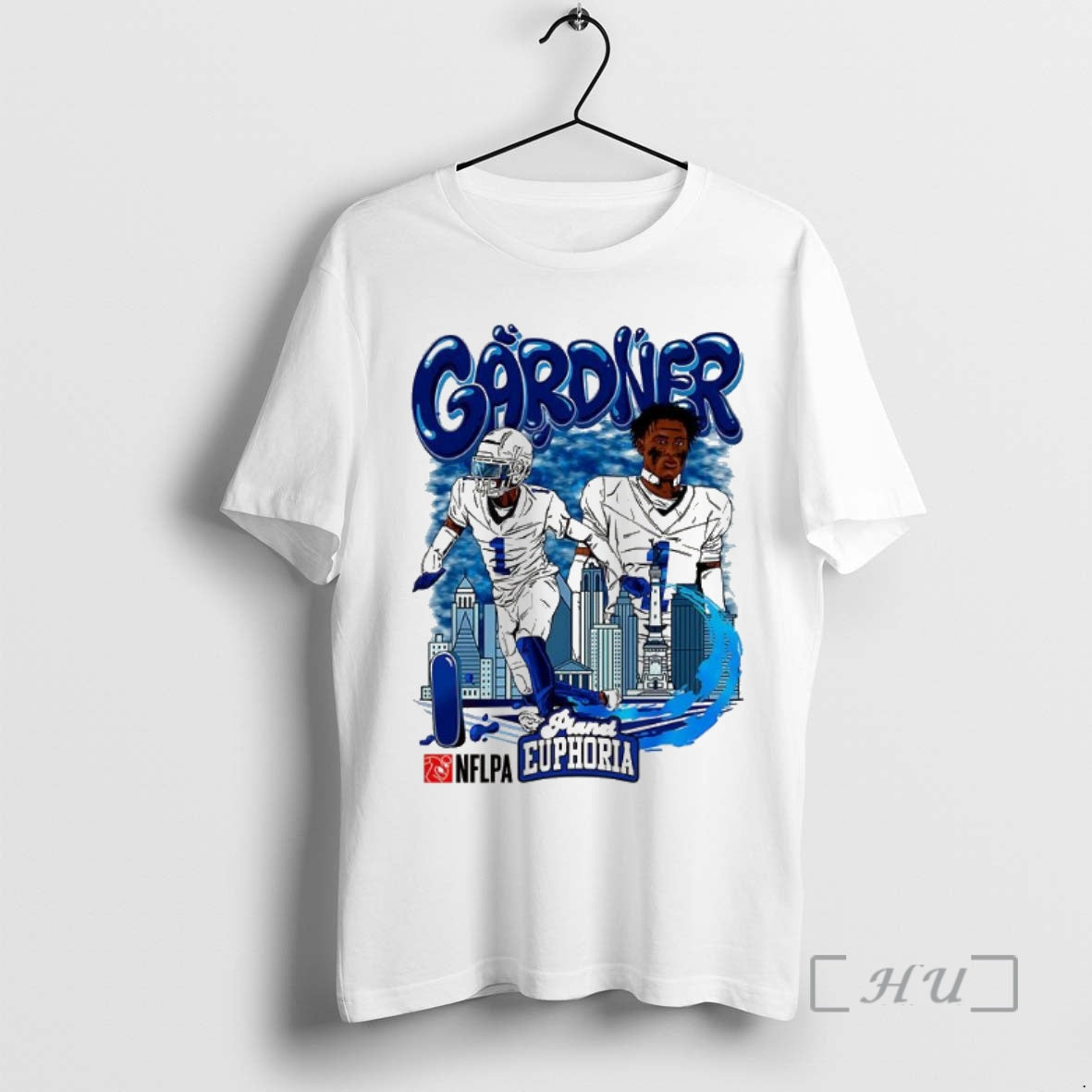Trending Sauce Gardner Indianapolis Colts Football Number 1 Skyline Cartoon T-Shirts, Hoodie, Sweatshirt | InkNestWear.com