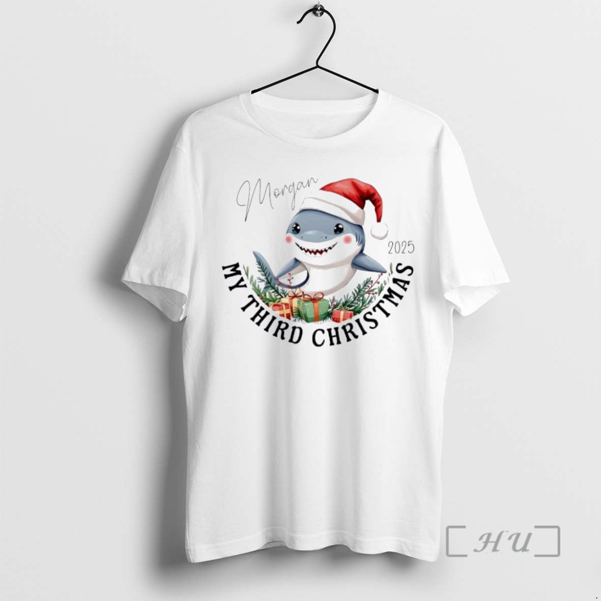 Trending Shark Cute My Third Christmas Personalized Ornaments White T-Shirts, Hoodie, Sweatshirt | InkNestWear.com