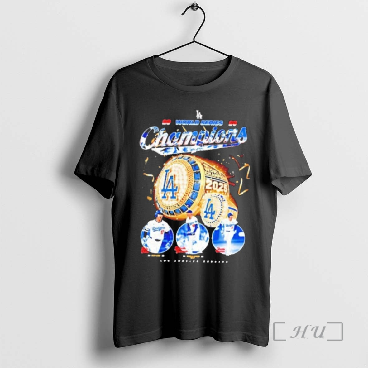 Trending Shohei Ohtani Yoshinobu Yamamoto And Freddie Freeman La Dodgers 2025 World Series Champions Premium T-Shirts,...