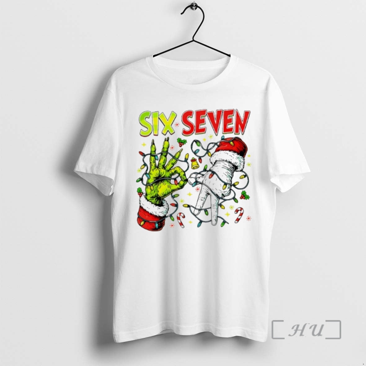 Trending Six Seven Grinch Hand Lightning Christmas T-Shirts, Hoodie, Sweatshirt | InkNestWear.com