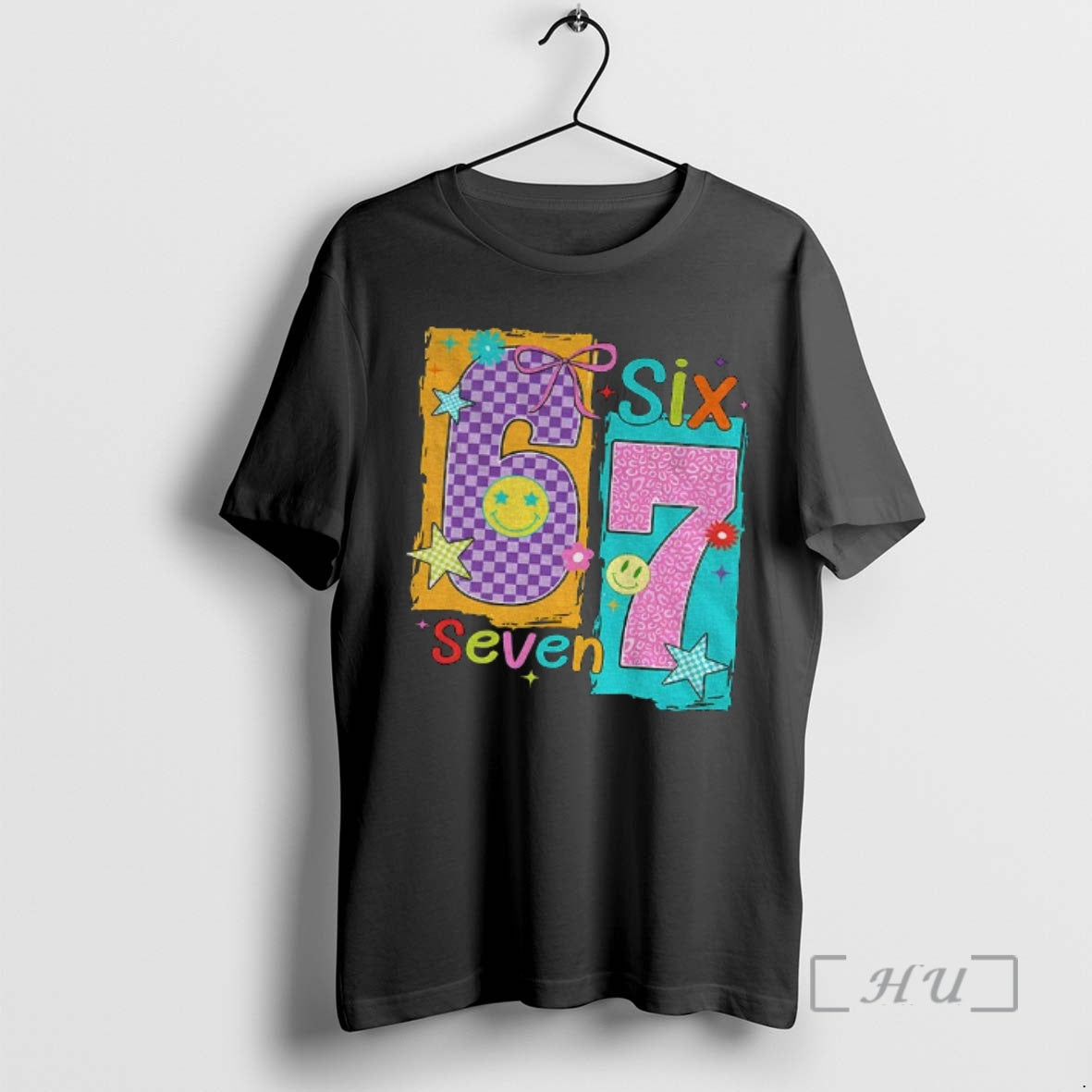 Trending Smiley Face Six Seven Bright Groovy 67 Meme T-Shirts, Hoodie, Sweatshirt | InkNestWear.com