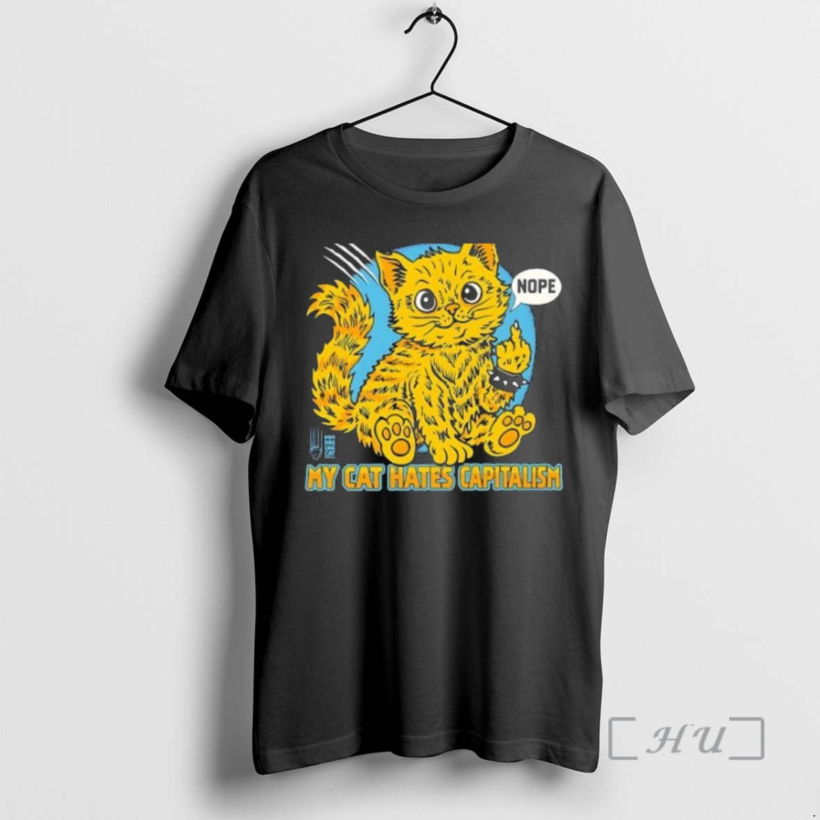 Trending Sorry No Solicitors My Cat Hates Capitalism Nope T-Shirts, Hoodie, Sweatshirt | InkNestWear.com