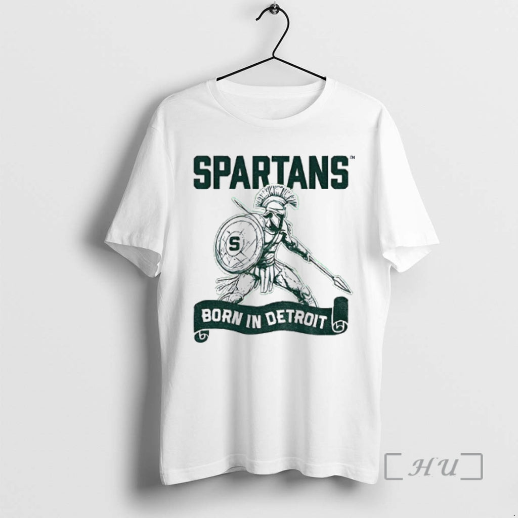 Trending Spartans Born In Detroit T-Shirts, Hoodie, Sweatshirt | InkNestWear.com