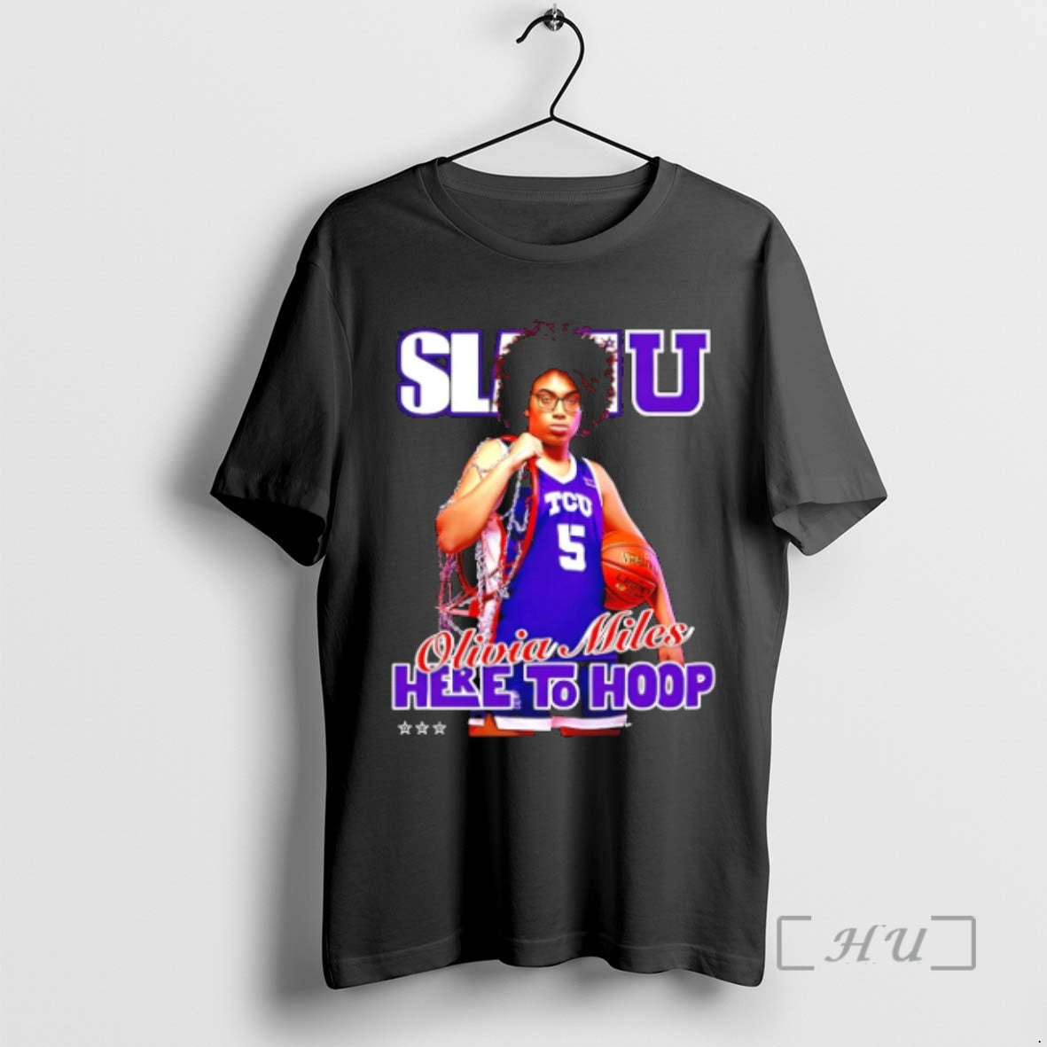 Trending Tcu Horned Frogs Olivia Miles Here To Hoop Slam T-Shirts, Hoodie, Sweatshirt | InkNestWear.com