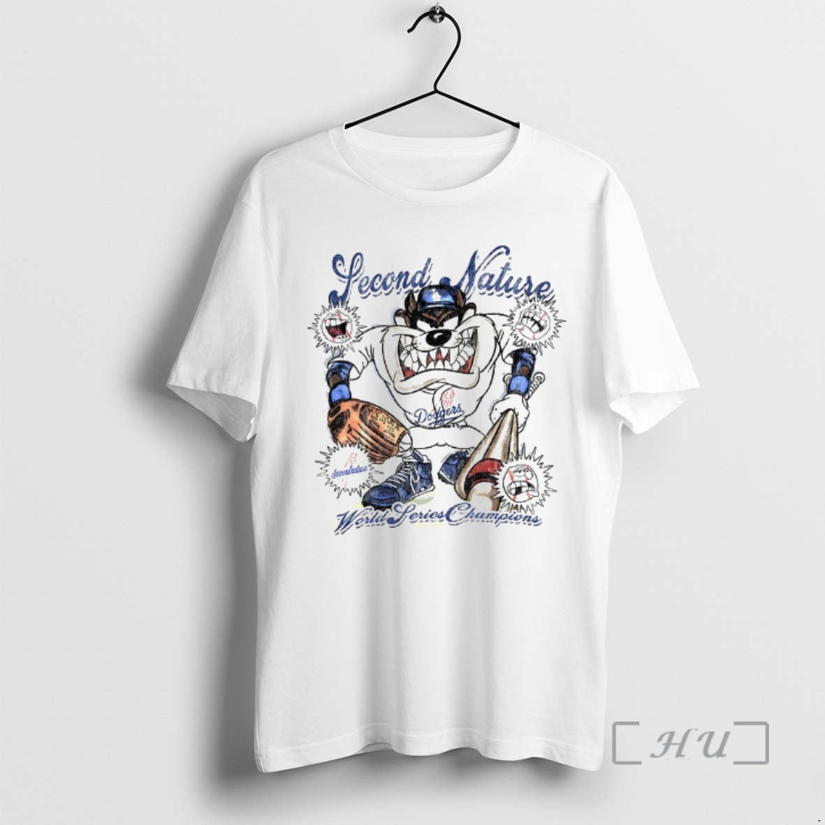 Trending Taz Second Nature World Series Champions Los Angeles Dodgers Mlb Baseball 2025 Premium T-Shirts, Hoodie, Sweatshirt