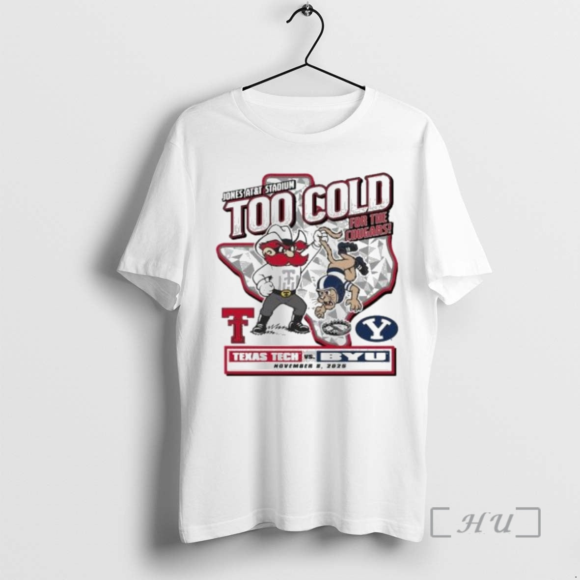 Trending Texas Tech Red Raiders Vs Byu 2025 Too Cold For The Cougars Gameday Premium T-Shirts, Hoodie, Sweatshirt