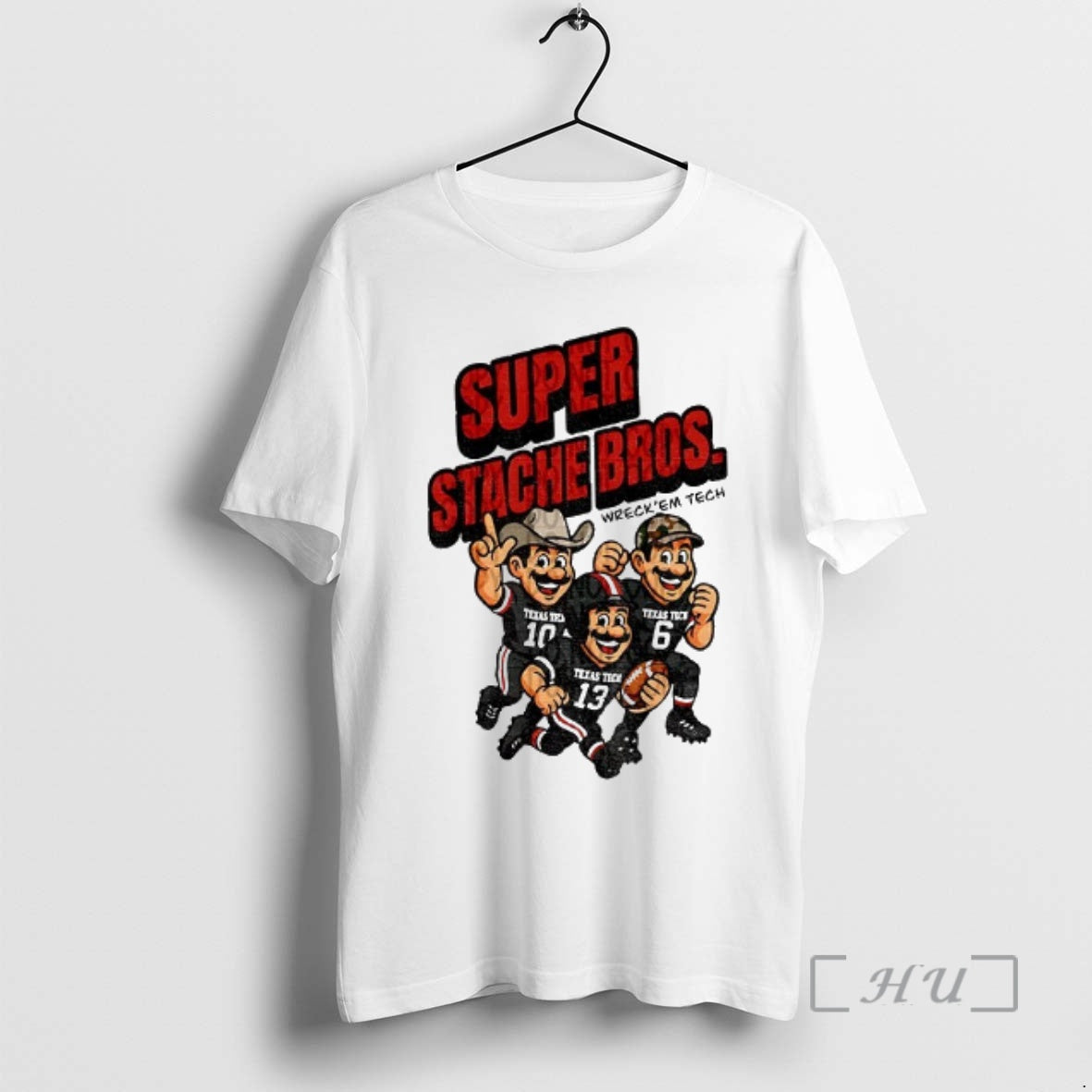 Trending Texas Tech Red Raiders Football Super Stache Bros Cartoon Game Day Premium T Shirts Hoodie, Sweatshirt
