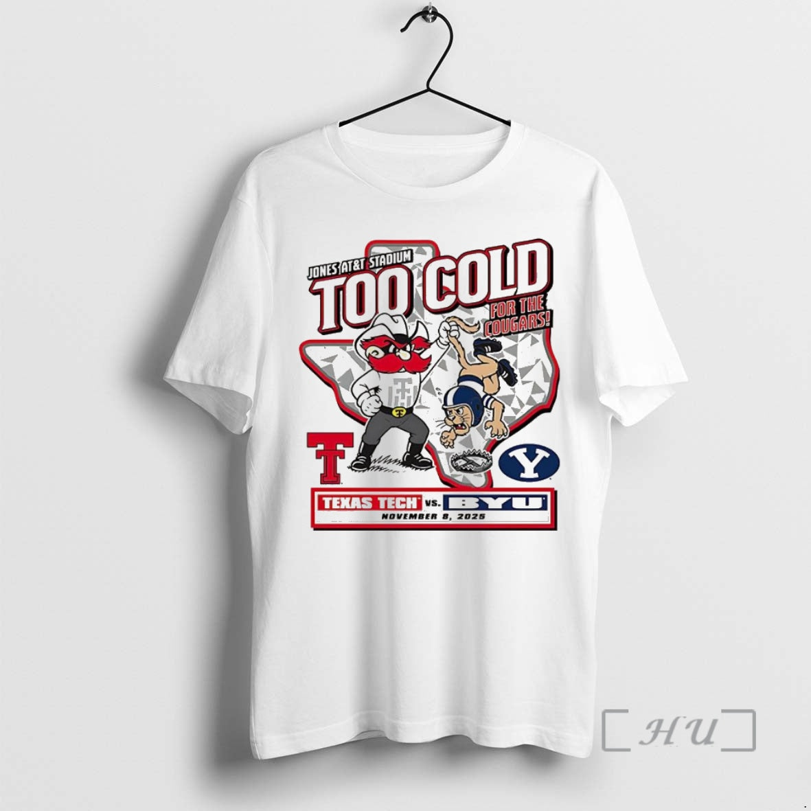 Trending Texas Tech Red Raiders Vs Byu Cougars Ncaa 2025 Too Cold Gameday Premium T-Shirts, Hoodie, Sweatshirt