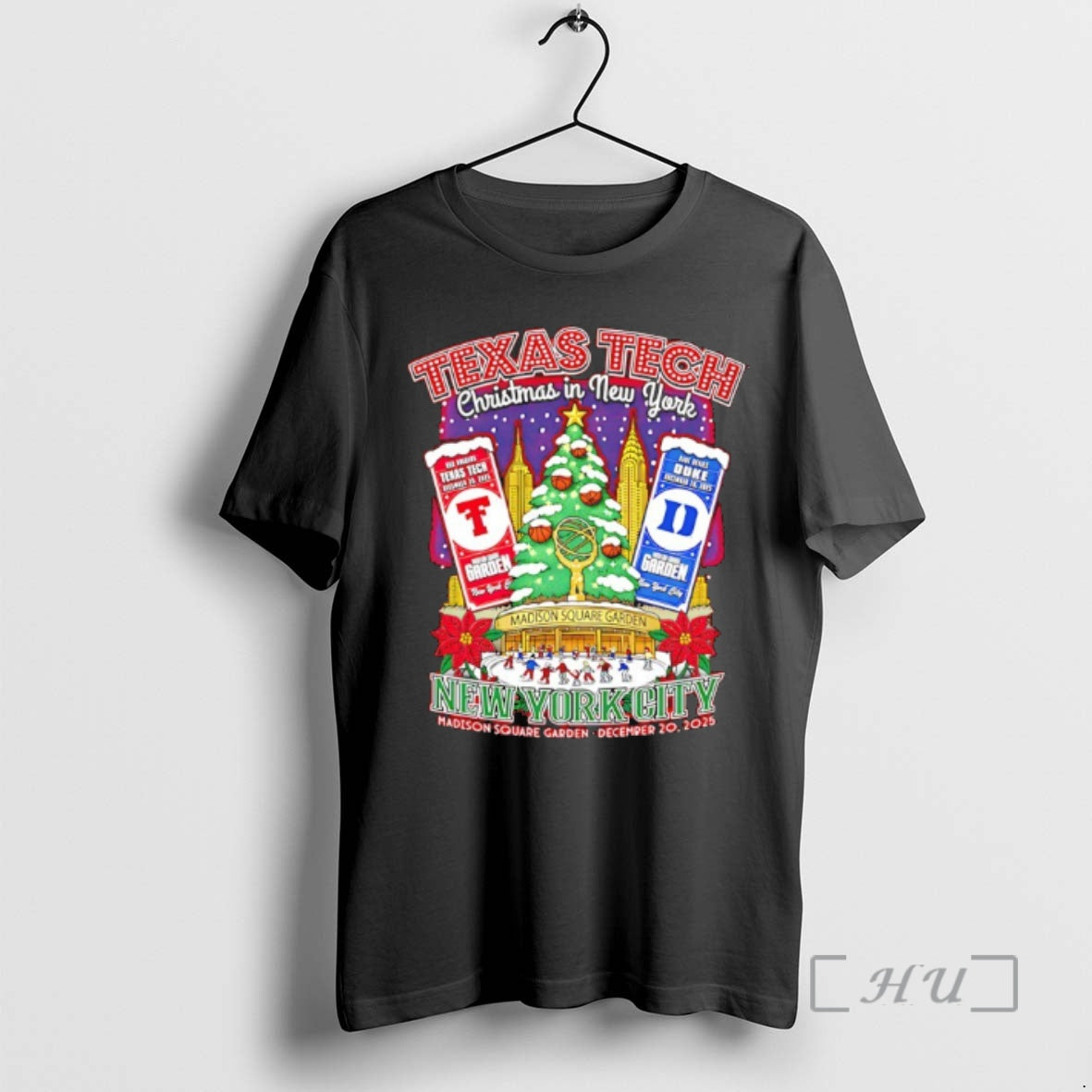 Trending Texas Tech Red Raiders Vs Duke Blue 2025 Skate Past Duke Christmas Is Ny T-Shirts, Hoodie, Sweatshirt
