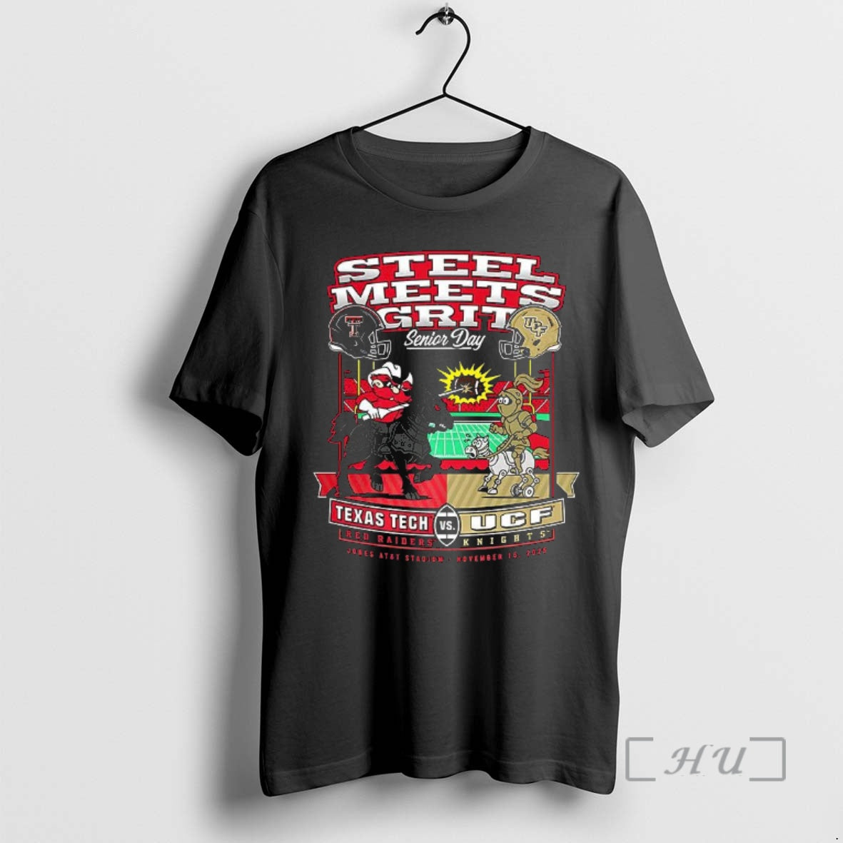 Trending Texas Tech Red Raiders Vs Ucf Knights Ncaa Steel Meets Grits Senior Day Premium T-Shirts, Hoodie, Sweatshirt