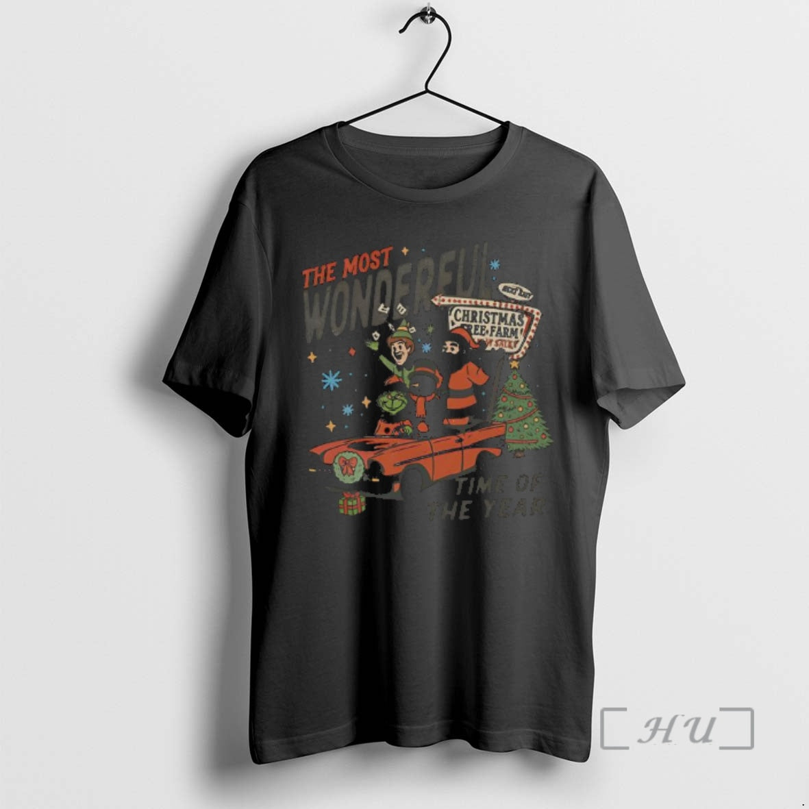 Trending The Most Wonderful Time Of The Year Christmas Tree Farm Characters Premium T Shirts Hoodie, Sweatshirt