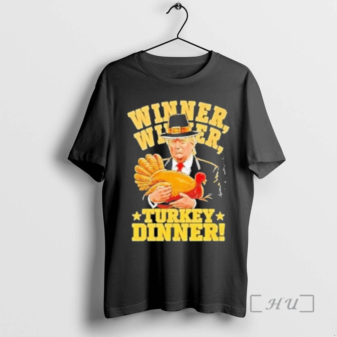 Trending Trump Winner Winner Turkey Dinner Thanksgiving Retro Black T-Shirts, Hoodie, Sweatshirt | InkNestWear.com