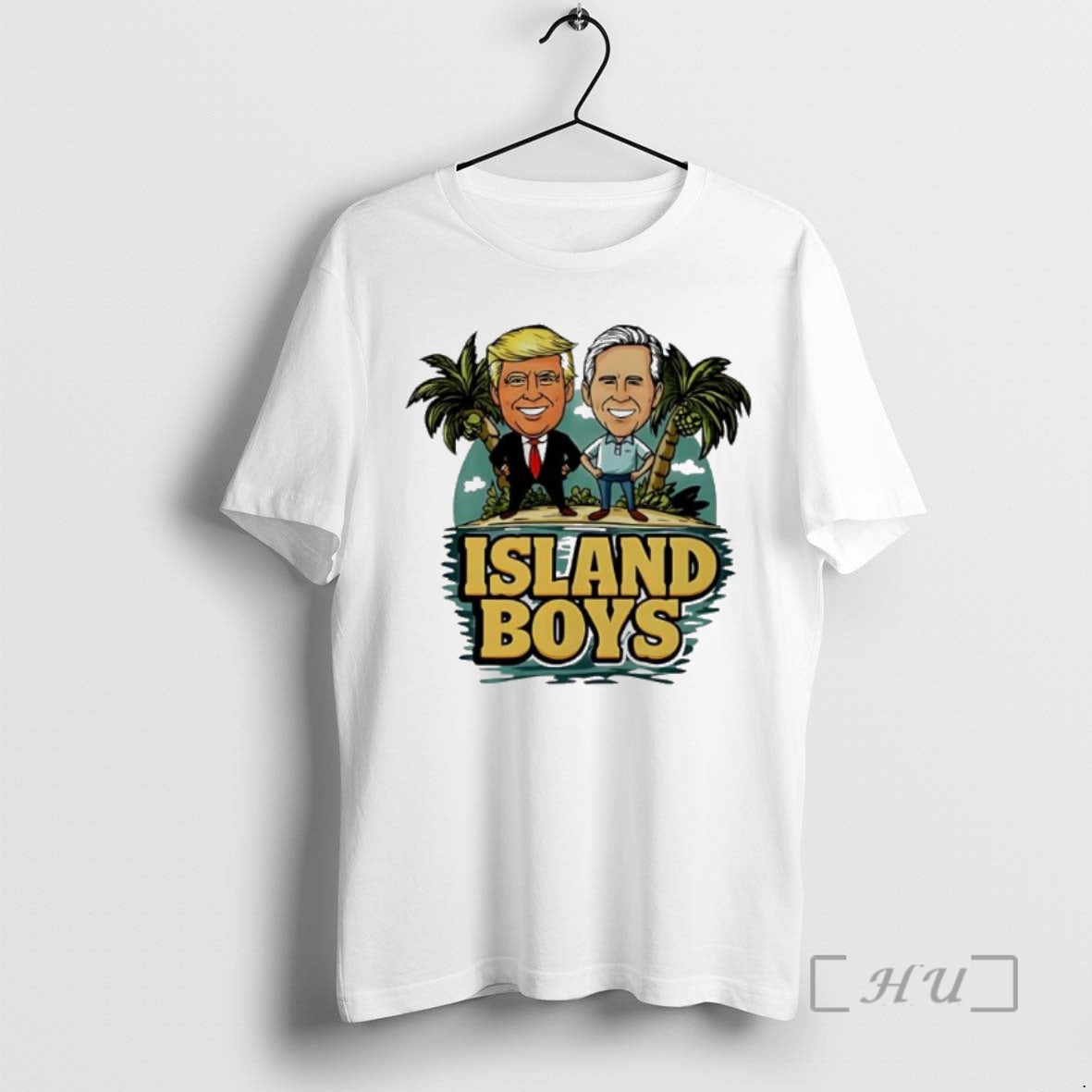 Trending Trump And Bush Island Boys Cartoon T-Shirts, Hoodie, Sweatshirt | InkNestWear.com