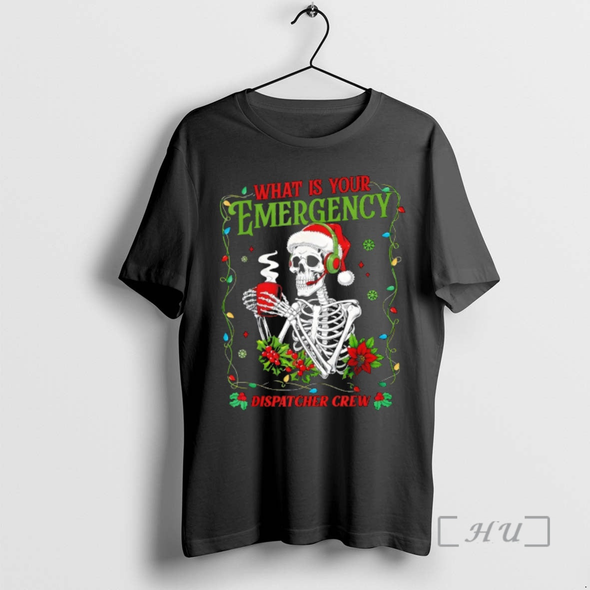 Trending Whats Your Emergency 911 Dispatcher Crew Skeleton Christmas T-Shirts, Hoodie, Sweatshirt | InkNestWear.com