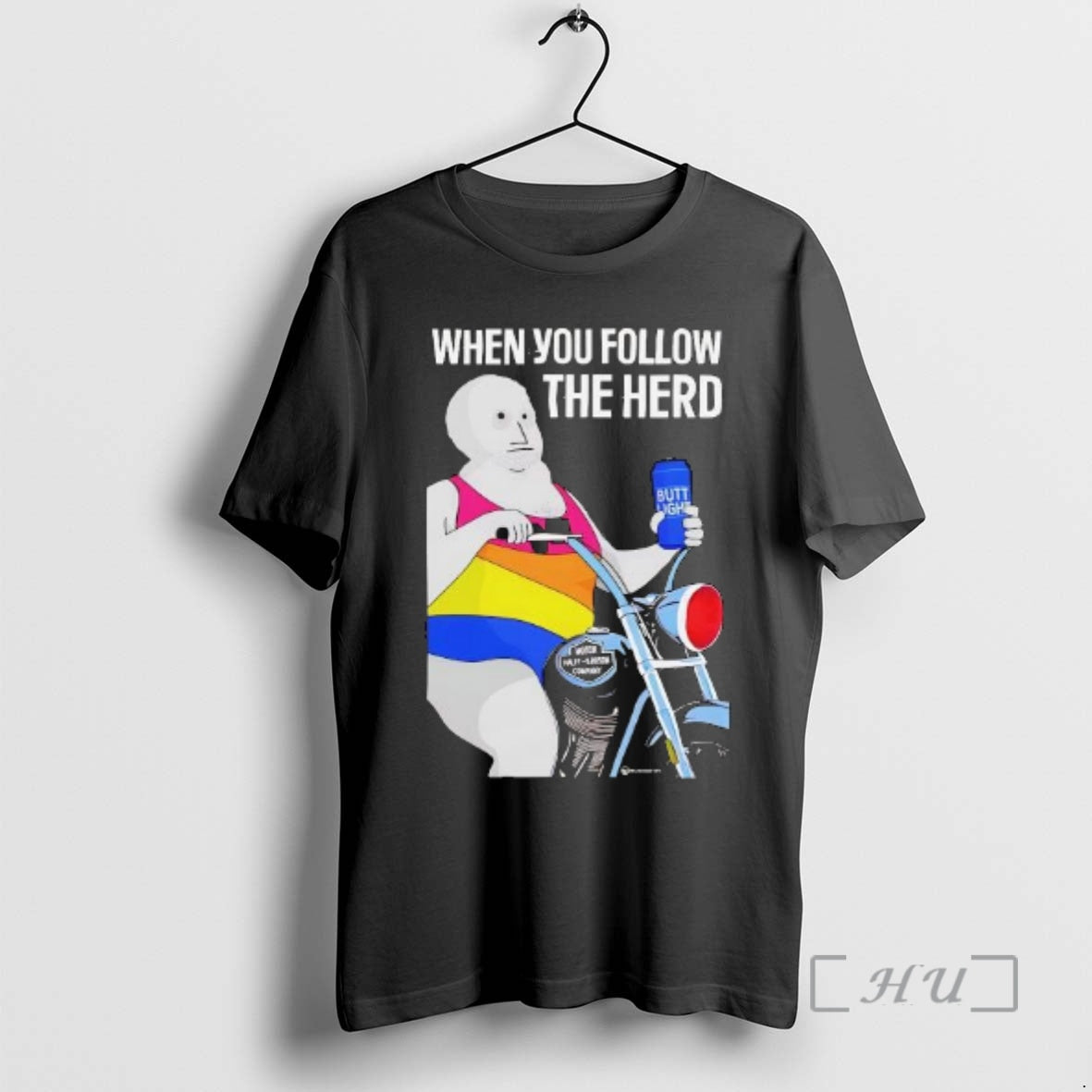 Trending When You Follow The Herd Butt Light T-Shirts, Hoodie, Sweatshirt | InkNestWear.com