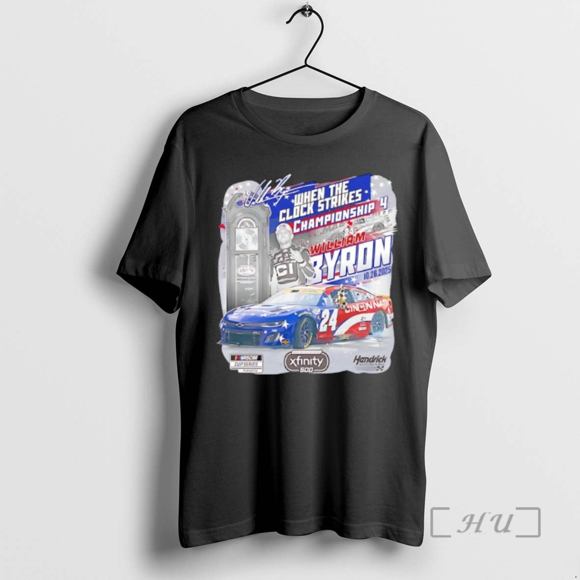 Trending William Byron Checkered Flag Sports Heather Charcoal 2025 Xfinity 500 Rrace Winner Premium T-Shirts, Hoodie,...
