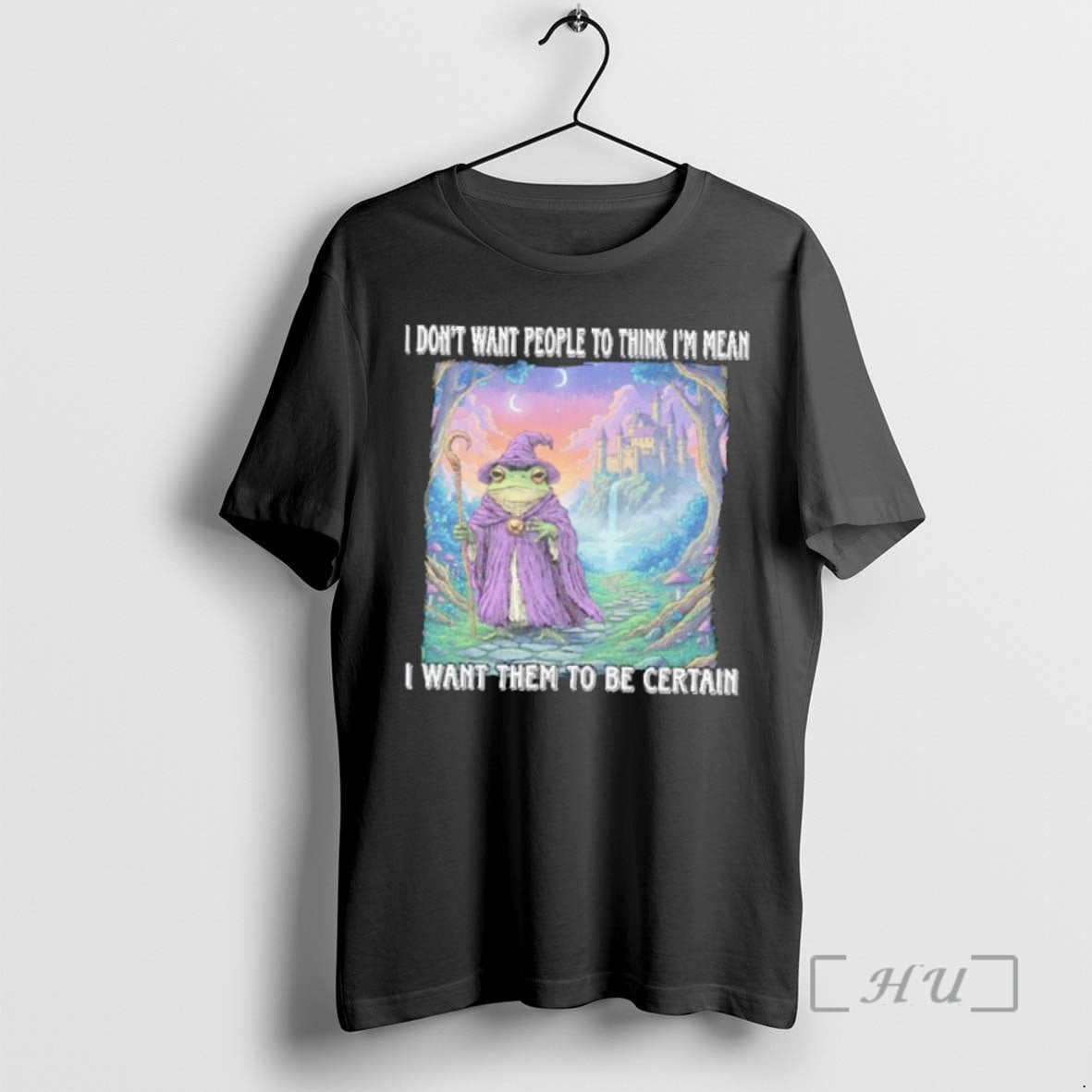 Trending Wizard Frog I Dont Want People To Think Im Mean I Want Them To T-Shirts, Hoodie, Sweatshirt | InkNestWear.com
