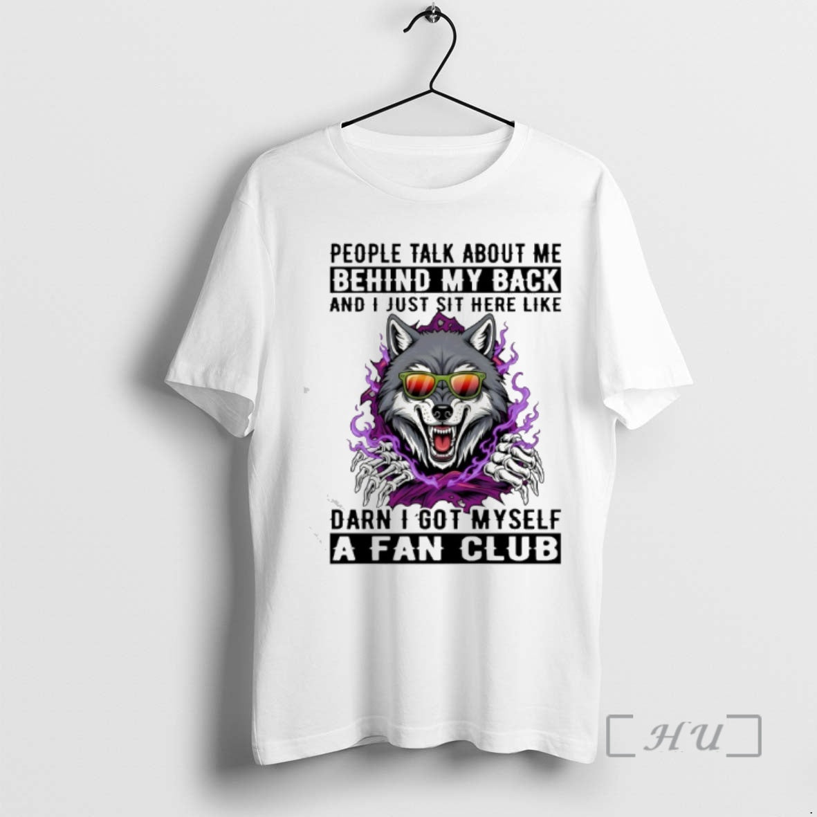 Trending Wolf People Talk About Me Behind My Back And I Just Sit Here Like T-Shirts, Hoodie, Sweatshirt | InkNestWear.com