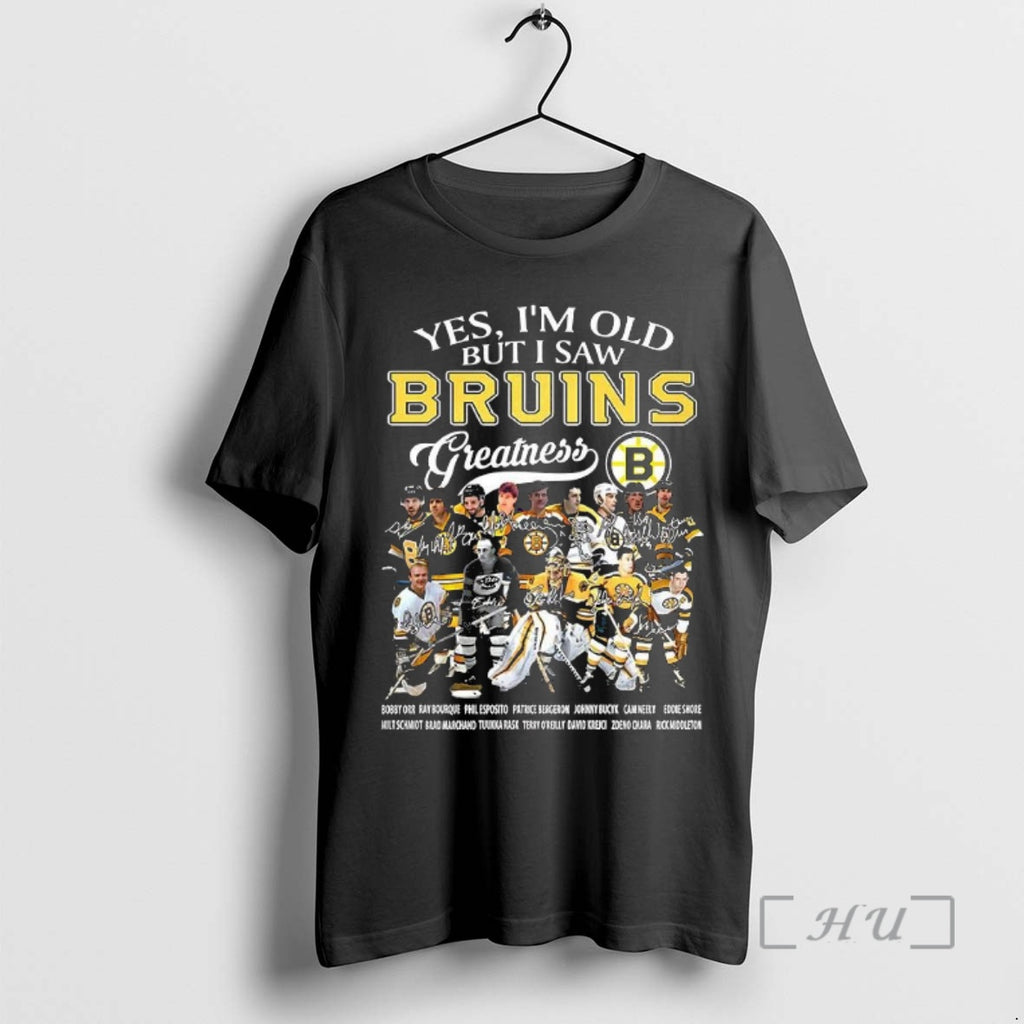 Trending Yes Im Old But I Saw Boston Bruins Greatness Player Signature T-Shirts, Hoodie, Sweatshirt | InkNestWear.com