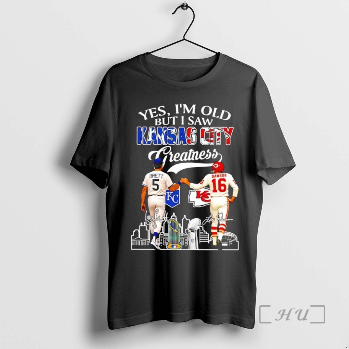 Trending Yes Im Old But I Saw Kansas City Greatness George Brett And Len Dawson T-Shirts, Hoodie, Sweatshirt