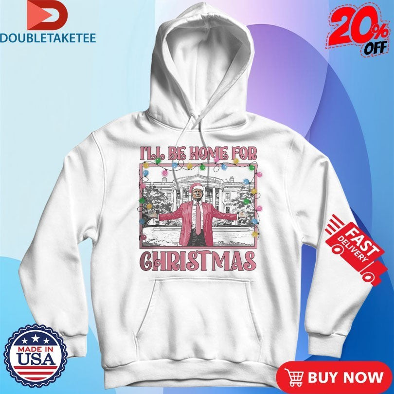 Trump I’ll Be Home For Christmas Lights Holiday Shirts