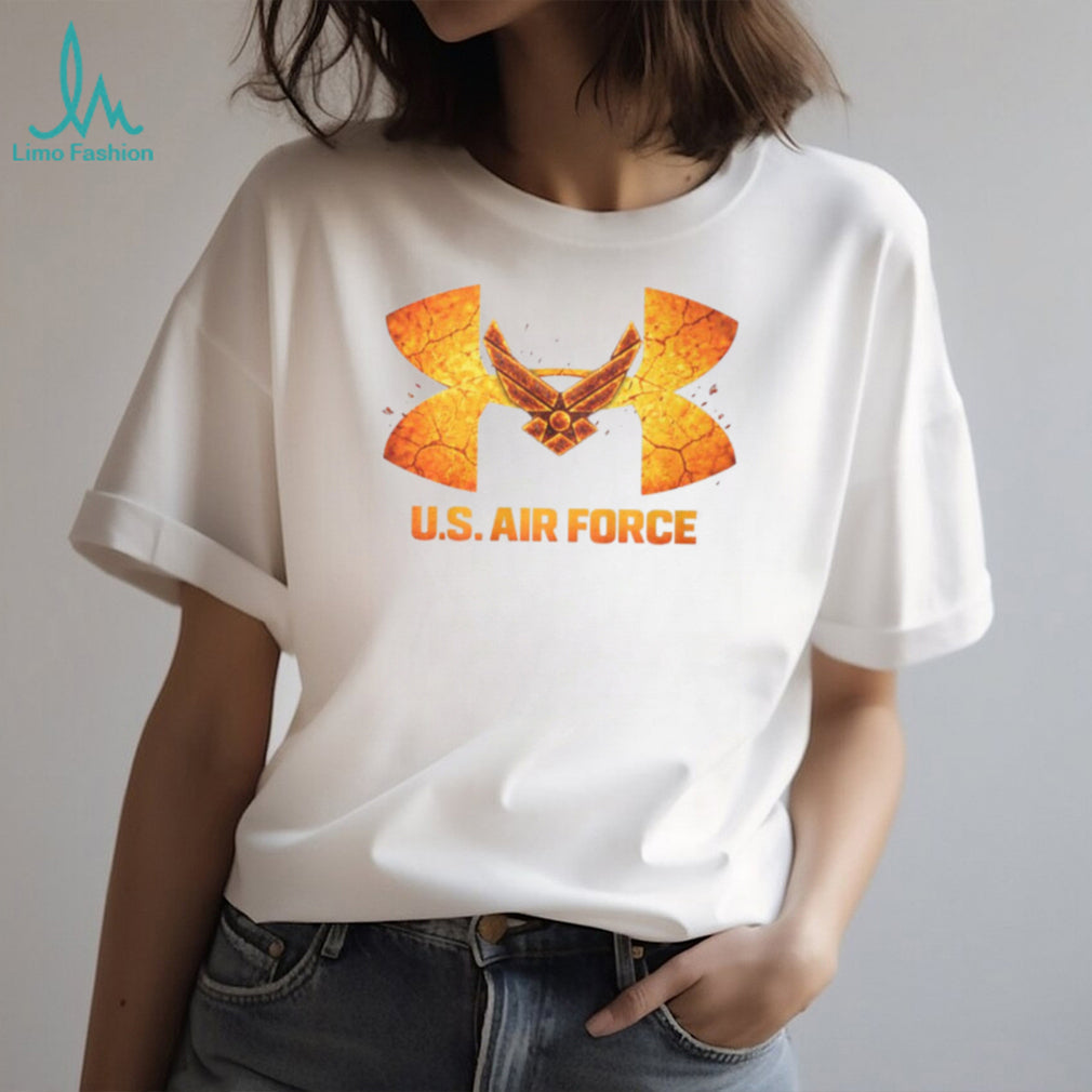 U.S. Air Force Wings Fire Texture Sport Graphic T Shirt