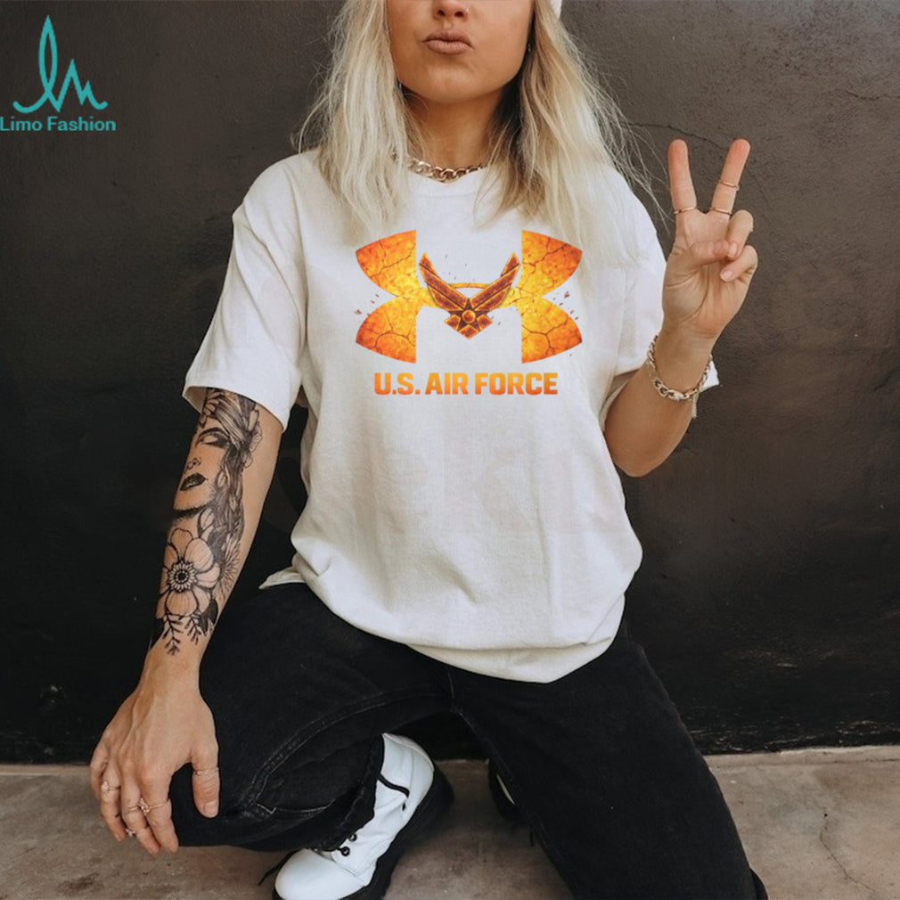 U.S. Air Force Wings Fire Texture Sport Graphic T Shirt
