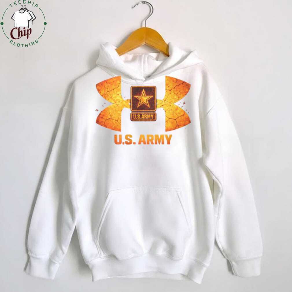 U.S. Army Star Emblem Fire Cracked Texture Graphic T Shirt
