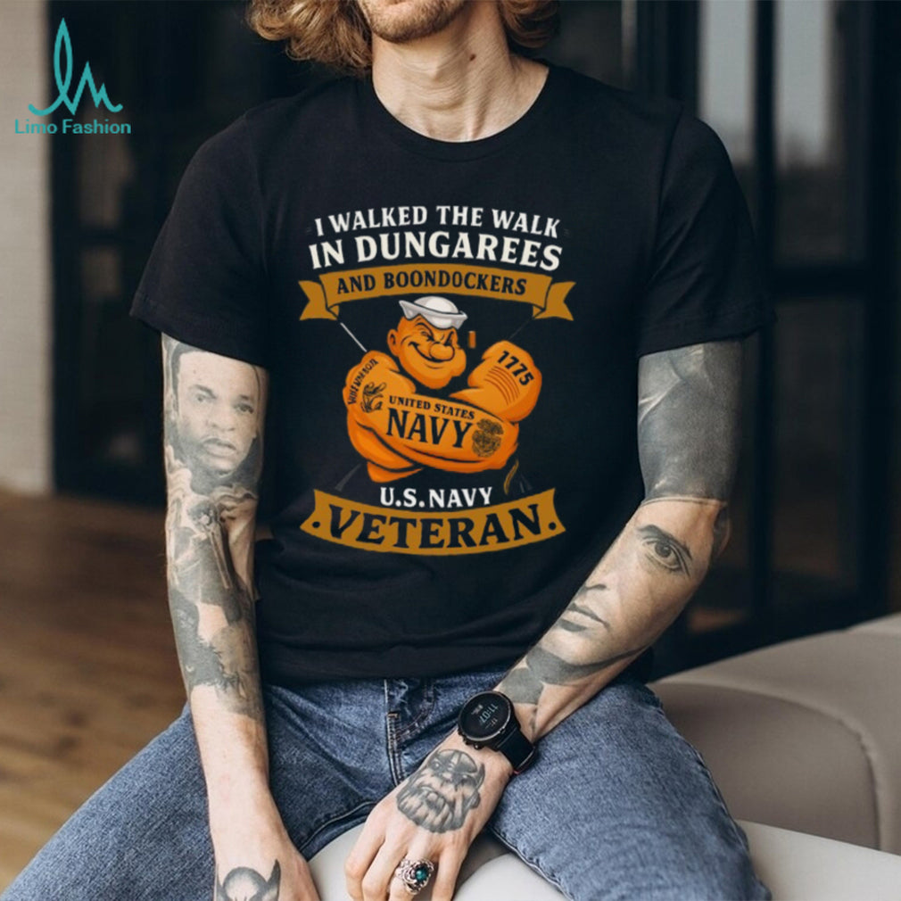 U.S. Navy Veteran Popeye Dungarees and Boondockers Black Tee