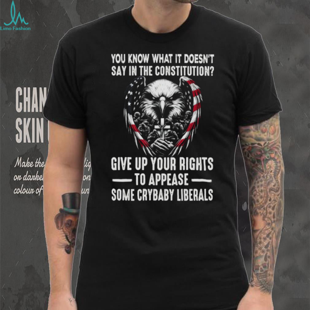 US Constitution Rights American Eagle Patriotic Military T Shirt