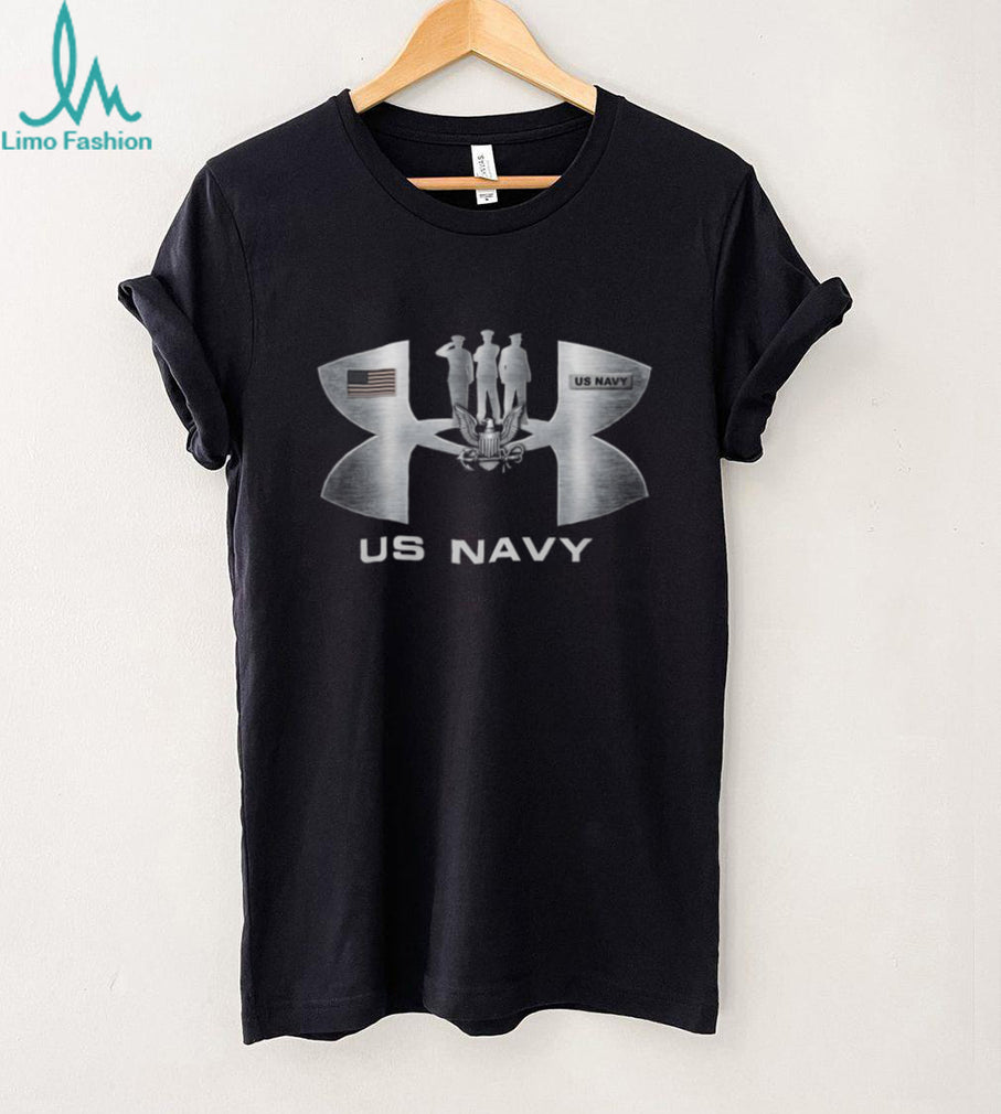 US Navy Military Salute Patriotic Logo Graphic T Shirt