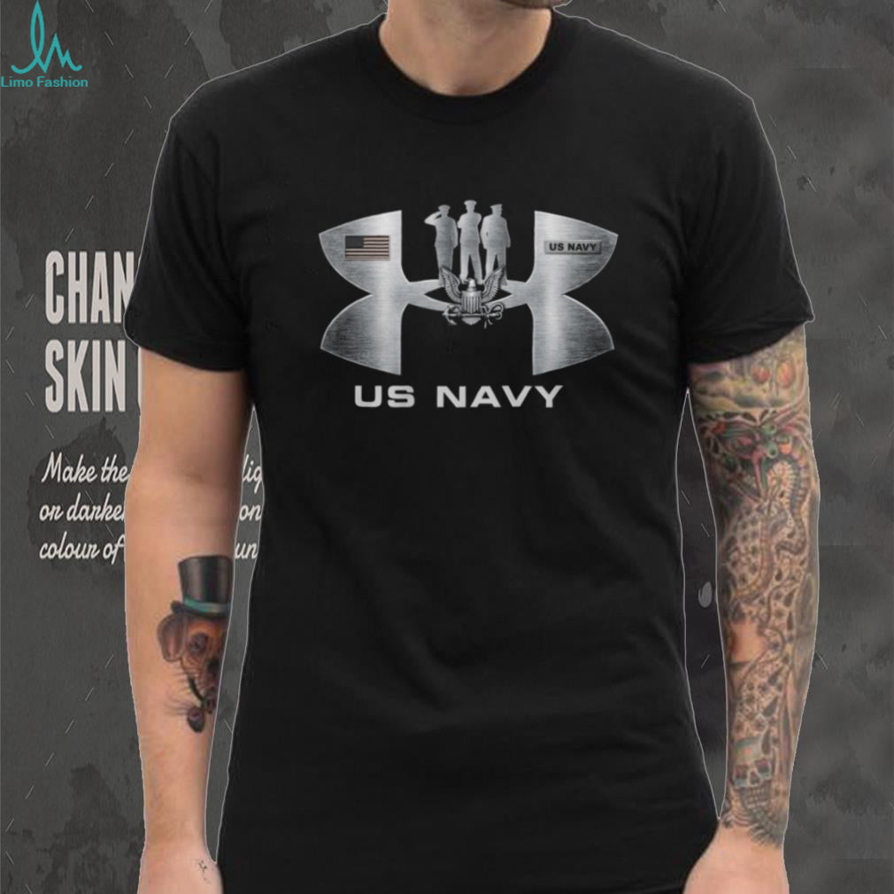 US Navy Military Salute Patriotic Logo Graphic T Shirt