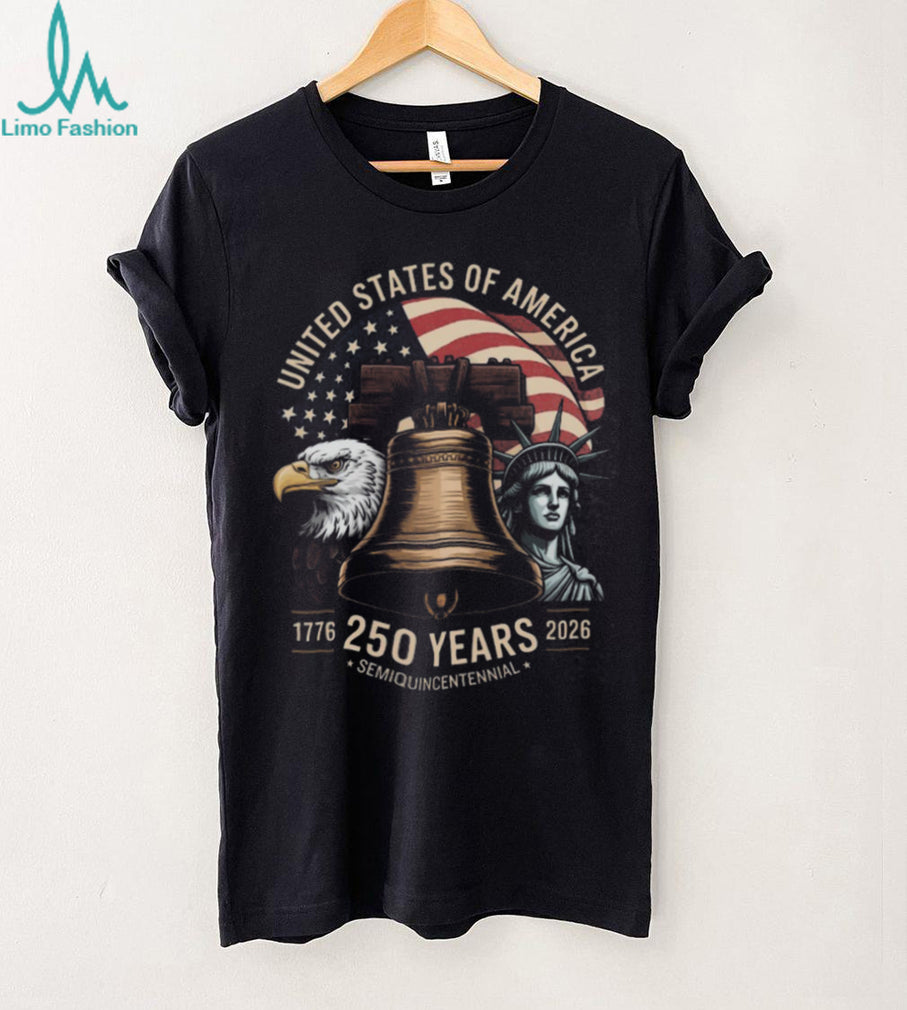 USA 250 Years Semiquincentennial Liberty Bell Patriotic T Shirt