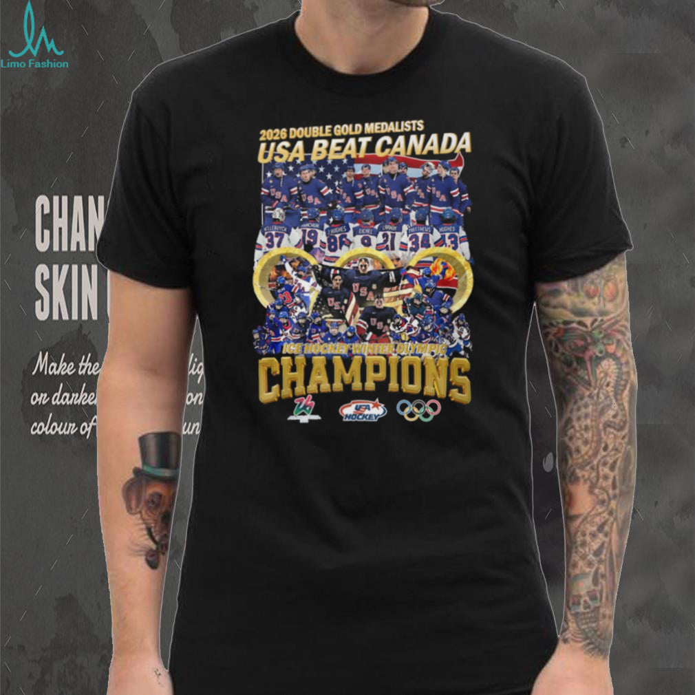 USA Beat Canada 2026 Winter Olympic Hockey Champions T Shirt