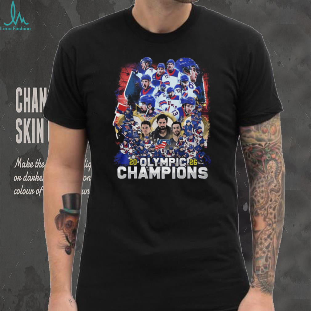USA Hockey 2026 Olympic Champions Commemorative Team T Shirt