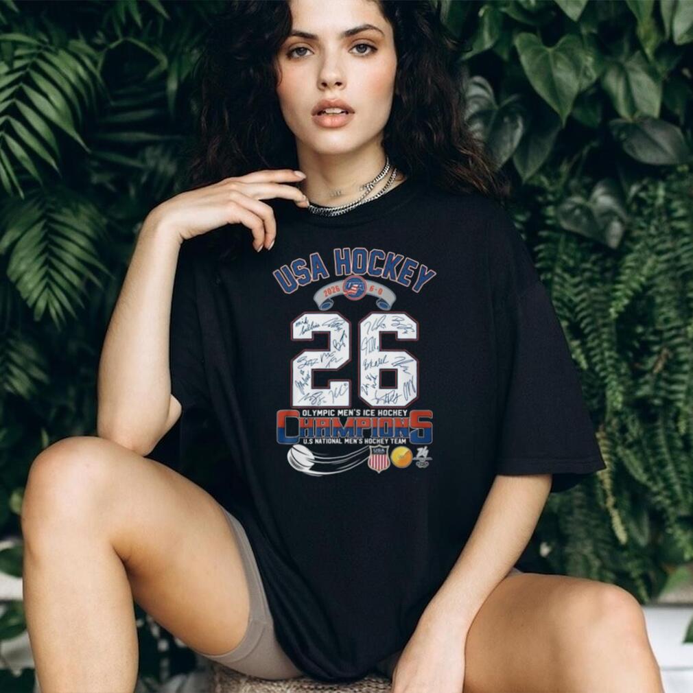 USA Hockey 2026 Olympic Gold Medalists Champions Signature T Shirt