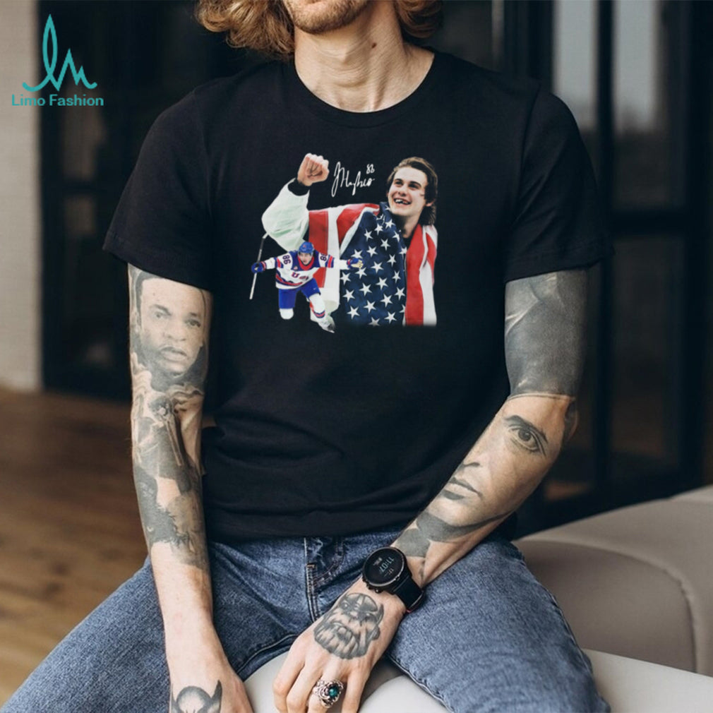 USA Hockey National Team Star Player Celebration Signature Graphic T Shirt