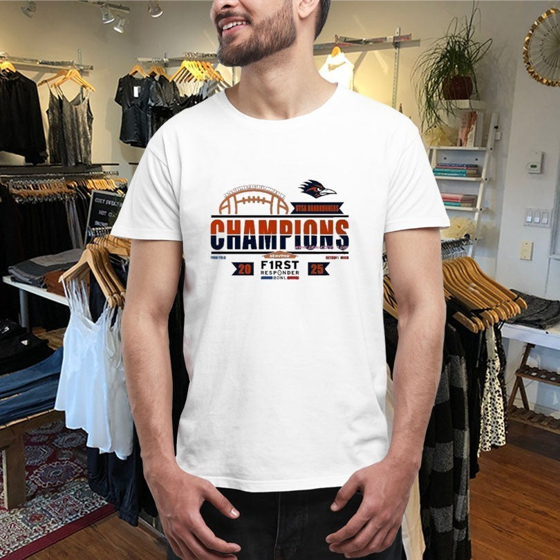 UTSA Roadrunners Servpro First Responder Bowl Champions 2025 Ford Field Detroit Michigan Shirts
