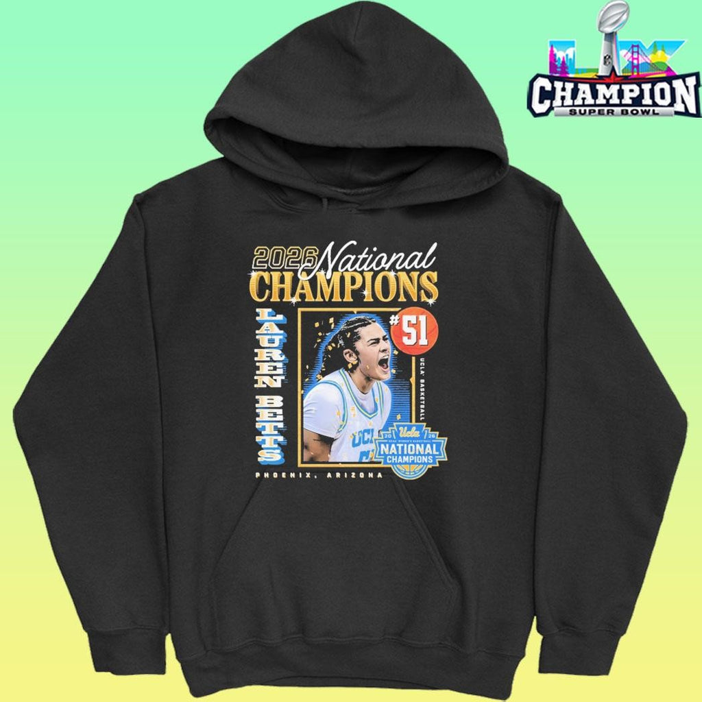 Ucla Lauren Betts 2026 National Champions Women’s Basketball Shirt