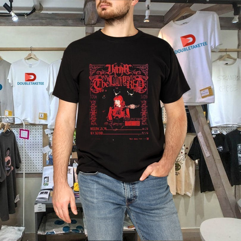 Vana The Lady In Red Tour 2026 New Zealand In Wellington And Auckland On March 16 And 20 Shirts