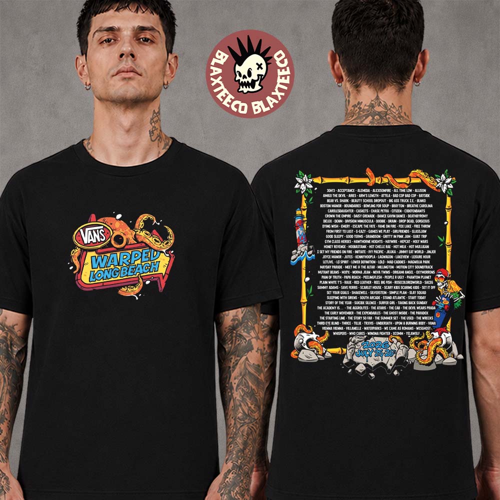 Vans Warped Tour 2026 Long Beach CA July 25 2026 Merch Lineup T-Shirt