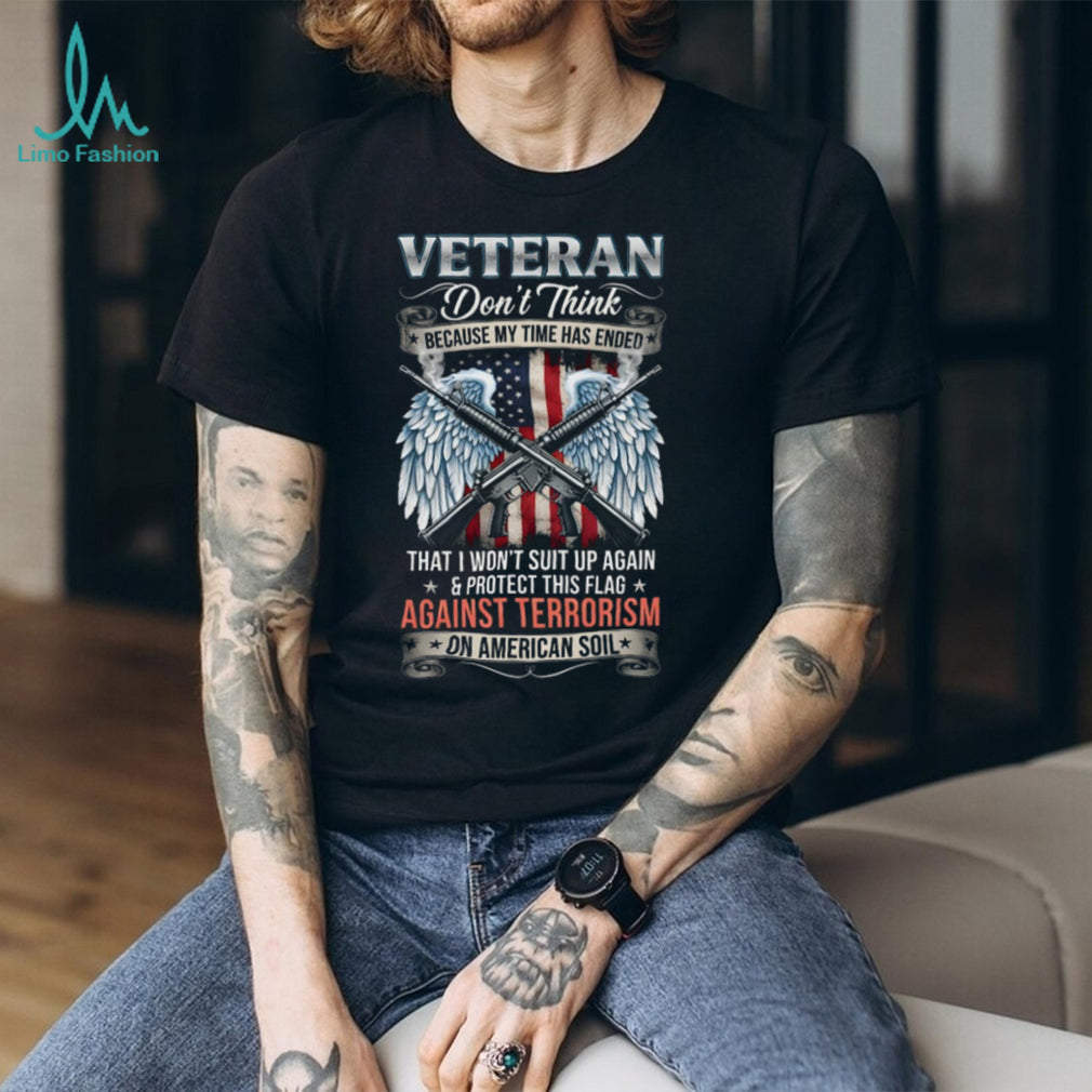 Veteran Against Terrorism On American Soil Winged Rifle T Shirt