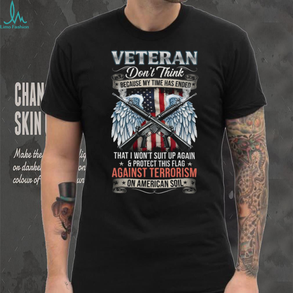 Veteran Against Terrorism On American Soil Winged Rifle T Shirt