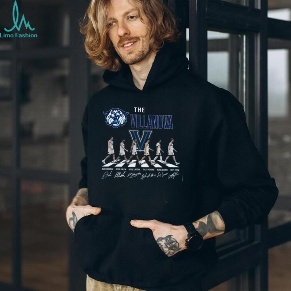 Villanova Wildcats Basketball Abbey Road Team Signatures T Shirt