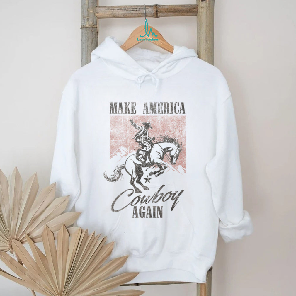 Vintage Make America Cowboy Again Graphic Tee