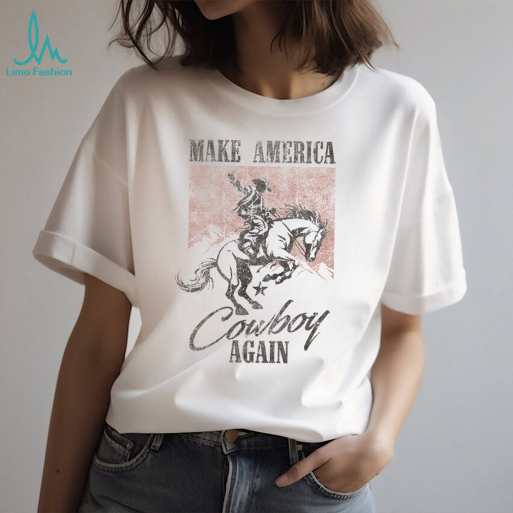 Vintage Make America Cowboy Again Graphic Tee