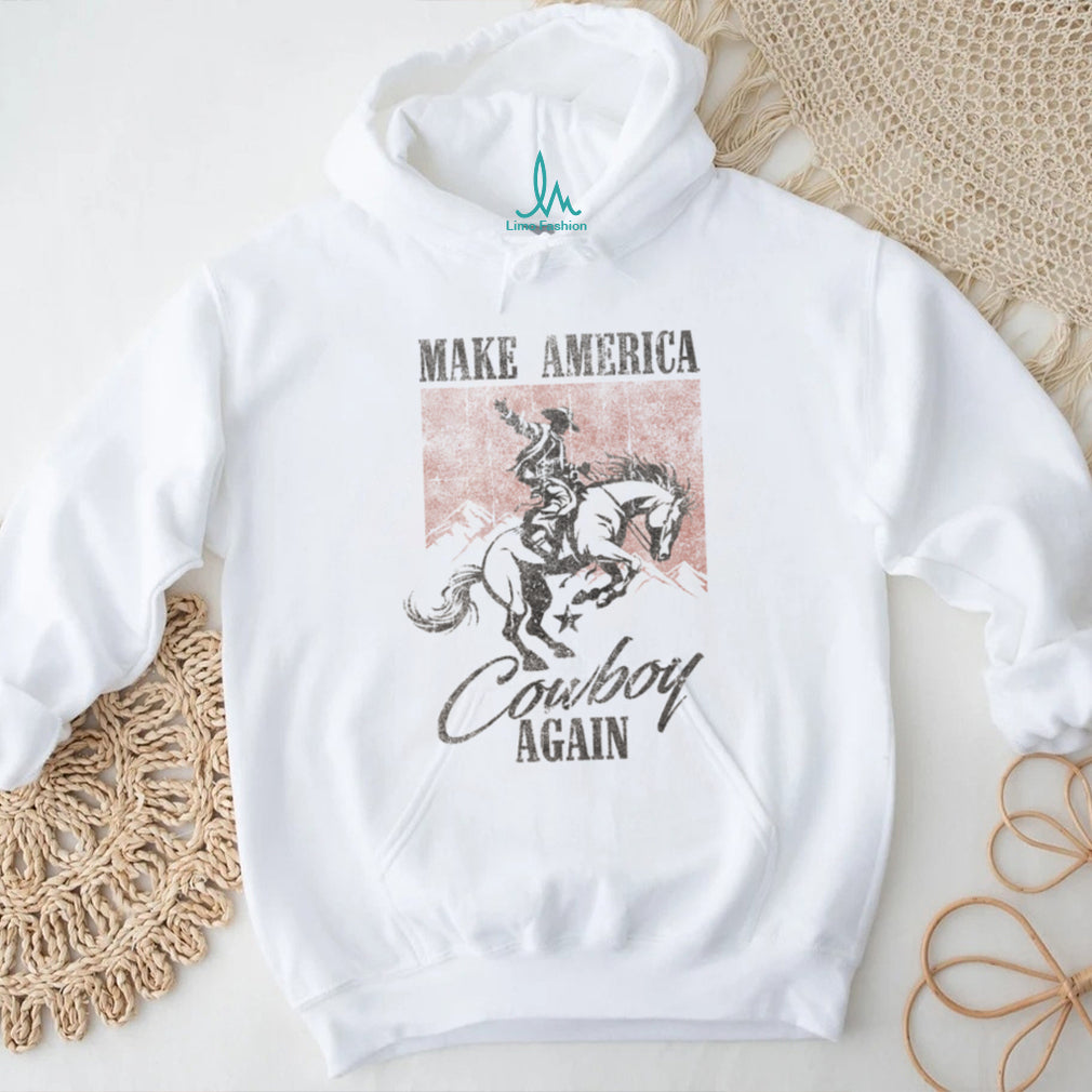 Vintage Make America Cowboy Again Graphic Tee