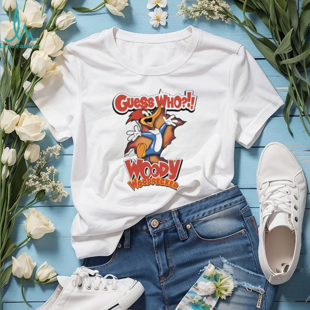 Vintage Woody Woodpecker “Guess Who” Classic Cartoon Shirt